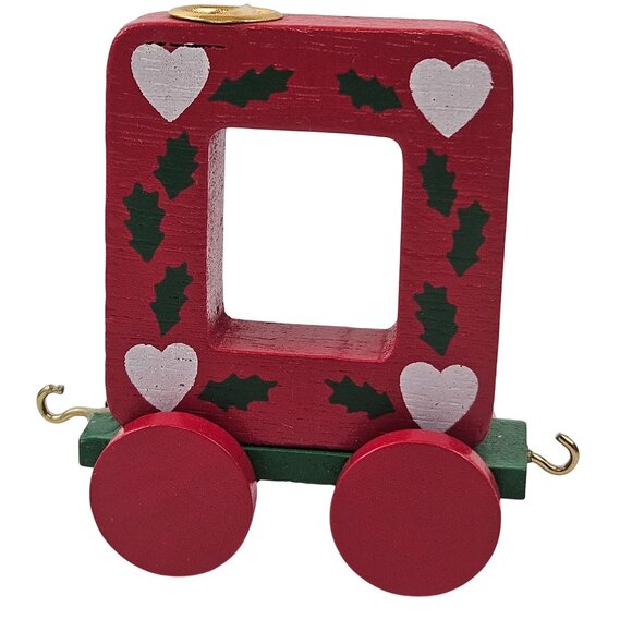 Lego Joy Train Set Of 4 Painted Wooden Candle Holders Current 1984 Christmas - Picture 6 of 9